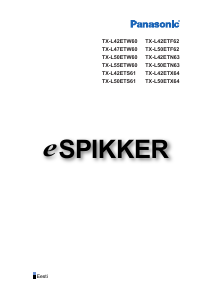 Kasutusjuhend Panasonic TX-L50ETF62 LCD-teler