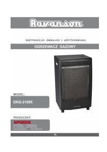 Instrukcja Ravanson OKG-3100X Ogrzewacz