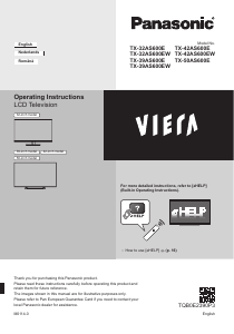 Handleiding Panasonic TX-39AS600E LED televisie