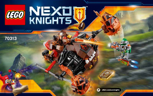 Instrukcja Lego set 70313 Nexo Knights Lawowy rozłupywacz Moltora