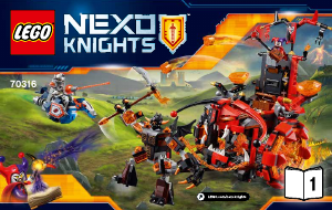 Manuale Lego set 70316 Nexo Knights Il carro malefico di Jestro