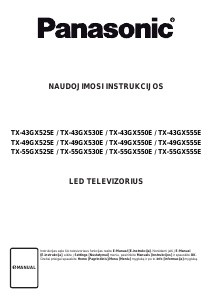 Vadovas Panasonic TX-43GX555E LED televizorius