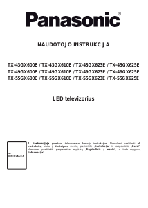 Vadovas Panasonic TX-43GX600E LED televizorius