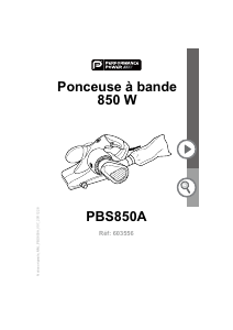 Mode d’emploi Performance Power PBS850A Ponceuse à bande