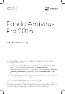 Bedienungsanleitung Panda Antivirus Pro 2016