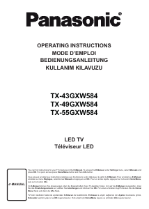 Bedienungsanleitung Panasonic TX-49GXW584 LED fernseher