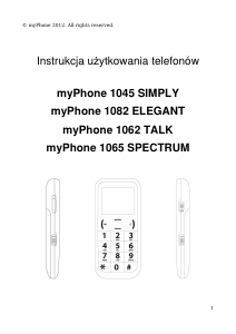 Instrukcja myPhone 1062 Talk Telefon komórkowy