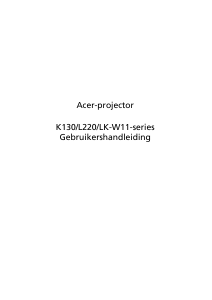 Handleiding Acer K130 Beamer