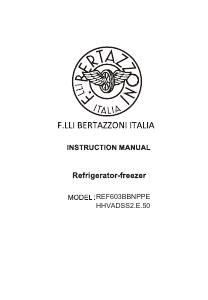 Mode d’emploi Bertazzoni REF603BBNPPE Réfrigérateur combiné