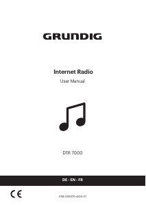 Mode d’emploi Grundig DTR 7000 Radio
