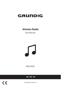 Mode d’emploi Grundig DKR 2000 BT DAB+ CD Radio