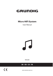 Handleiding Grundig MS 240 Stereoset