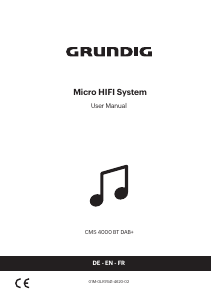 Bedienungsanleitung Grundig CMS 4000 BT DAB+ Stereoanlage