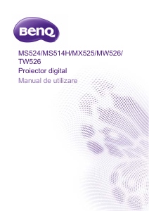 Manual BenQ MW526 Proiector