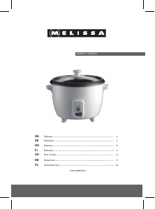 Manual Melissa 16280012 Rice Cooker