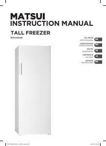 Manual Matsui MTF170W15E Freezer