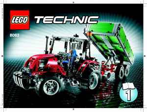 Brugsanvisning Lego set 8063 Technic Traktor med vogn
