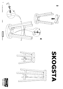 Handleiding IKEA SKOGSTA (45cm) Kruk
