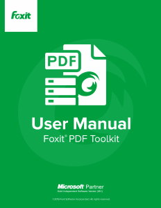 Manual Foxit PDF Toolkit