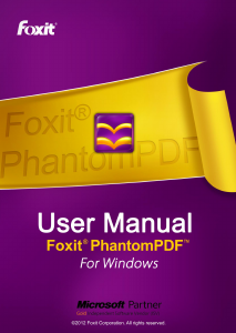 Manual Foxit PhantomPDF 5.2