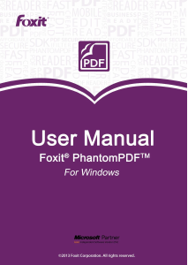 Handleiding Foxit PhantomPDF 6.0