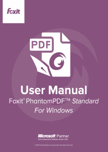 Manual Foxit PhantomPDF 7.0