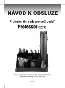 Návod Professor CZ333 Strojček na vlasy
