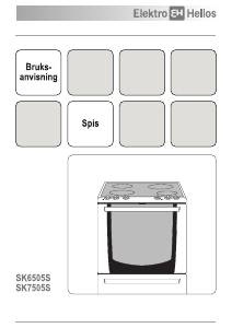 Bruksanvisning ElektroHelios SK7505SX Spis