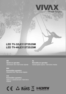 Priručnik Vivax TV-32LE113T2S2SM LED televizor