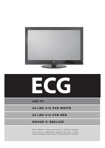 Manuál ECG 24 LED 412 PVR LED televize