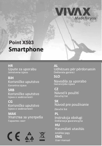 Instrukcja Vivax Point X503 Telefon komórkowy