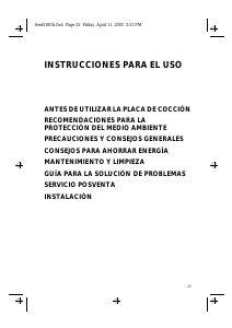 Manual de uso Whirlpool AKM 271/IX Placa