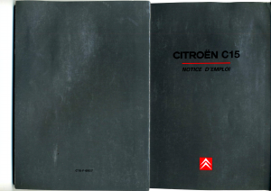 Mode d’emploi Citroën C15 (1986)