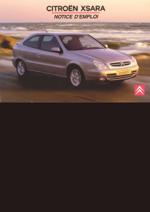 Mode d’emploi Citroën Xsara (2003)