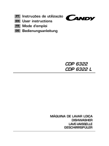 Manual Candy CDP 6322 Máquina de lavar louça