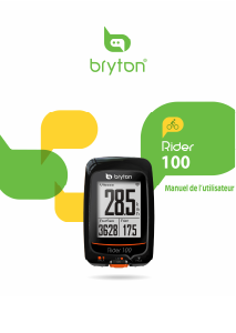 Mode d’emploi Bryton Rider 100 Compteur vélo