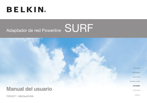 Manual de uso Belkin F5D4077 SURF Adaptador de powerline