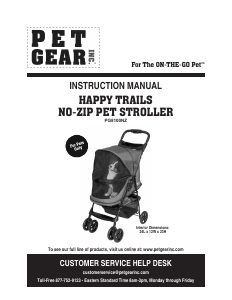 Manual PetGear Happy Trails NoZip Pet Stroller