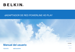 Manual de uso Belkin F5D4078 Adaptador de powerline