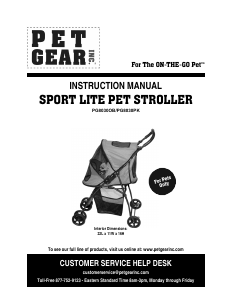 Manual PetGear Sport Lite Pet Stroller