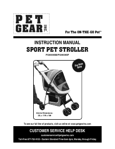 Manual PetGear Sport Pet Stroller