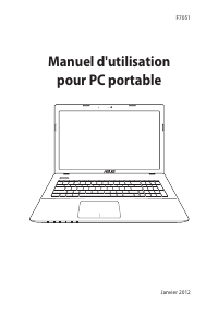 Mode d’emploi Asus F7051 Ordinateur portable