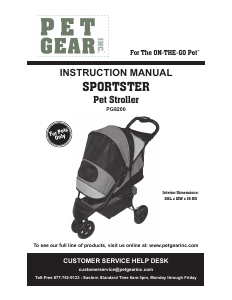 Manual PetGear Sportster Pet Stroller