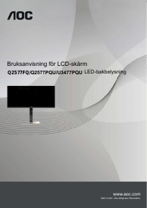 Bruksanvisning AOC Q2577FQ LCD skärm