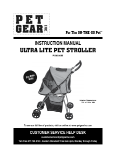 Manual PetGear Ultra Lite Pet Stroller