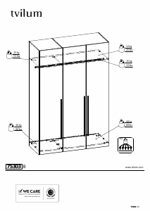 Manual de uso Tvilum 75303 Armario