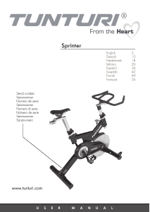 Manual de uso Tunturi Platinum Sprinter Bicicleta estática