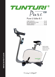 Manual Tunturi Pure U Bike 8.1 Exercise Bike