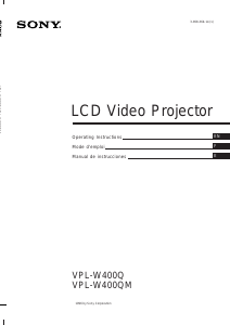 Mode d’emploi Sony VPL-W400QM Projecteur
