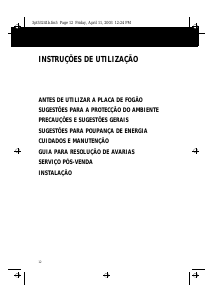 Manual Whirlpool G2P HG6/WH Placa